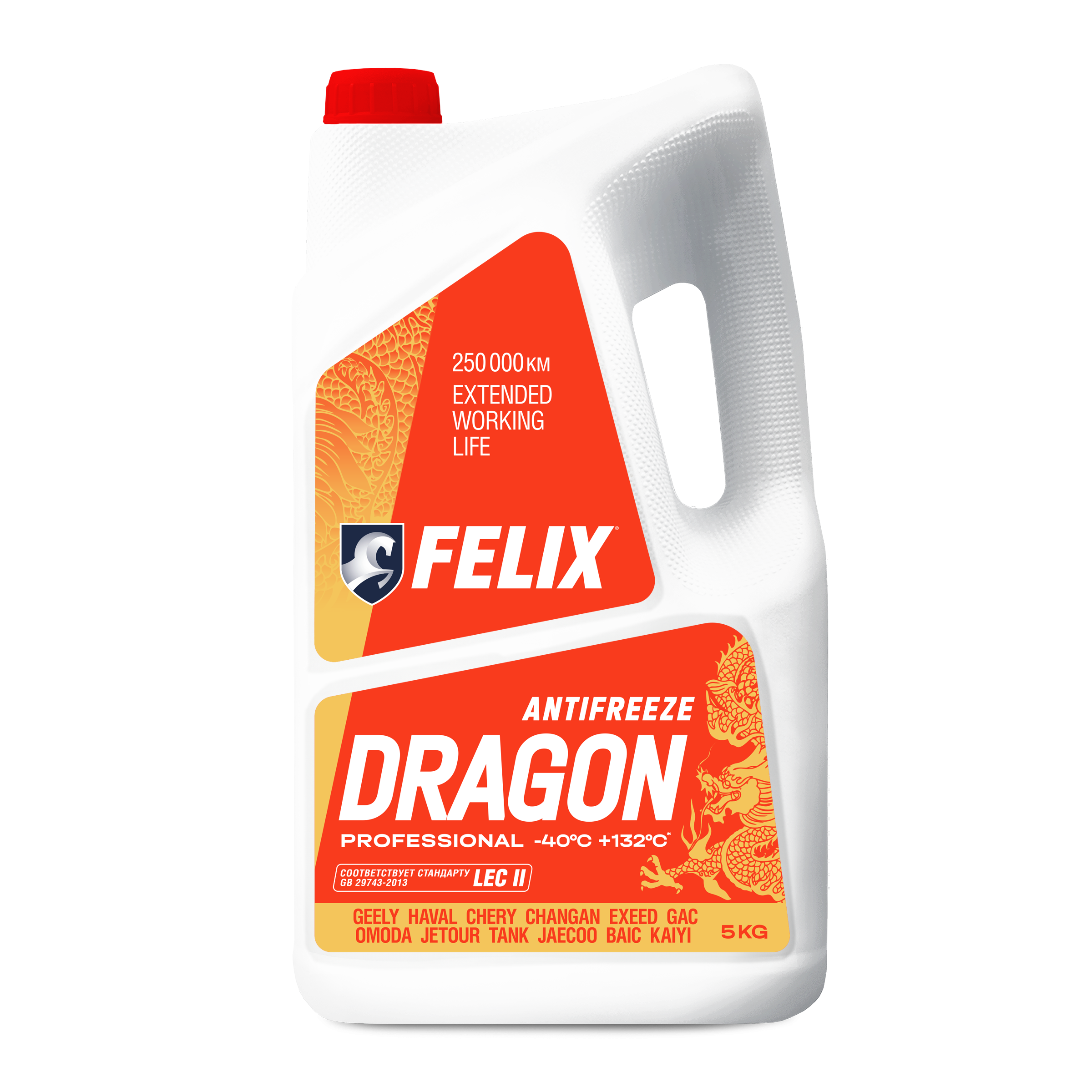 Изображение Антифриз FELIX DRAGON LEC-II, красный